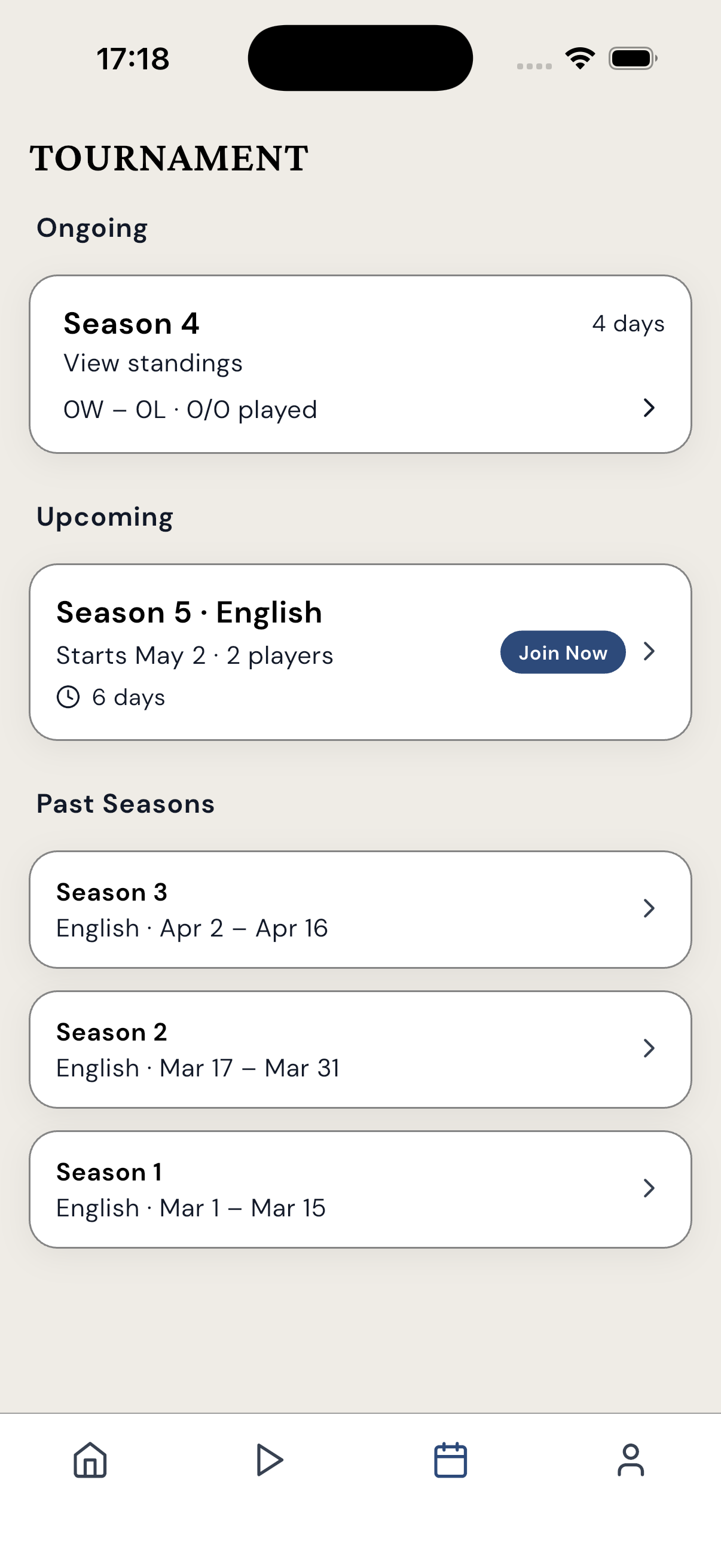 WordSalvo tournament screen for competitive word play
